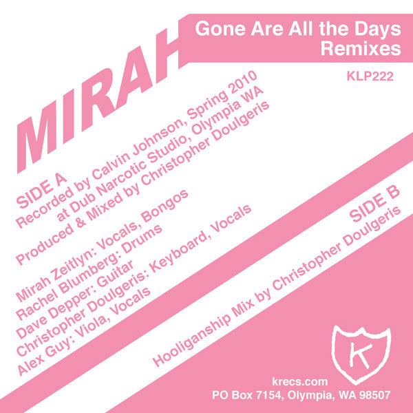 Mirah - Gone Are All The Days remixes 12"