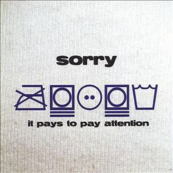 Sorry - It Pays To Pay Attention cd
